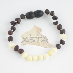 Raw baroque dark cherry necklace with white beads Raw baroque dark cherry necklace with white beads